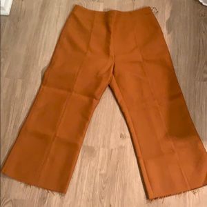 Wide leg cropped pants